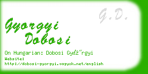 gyorgyi dobosi business card